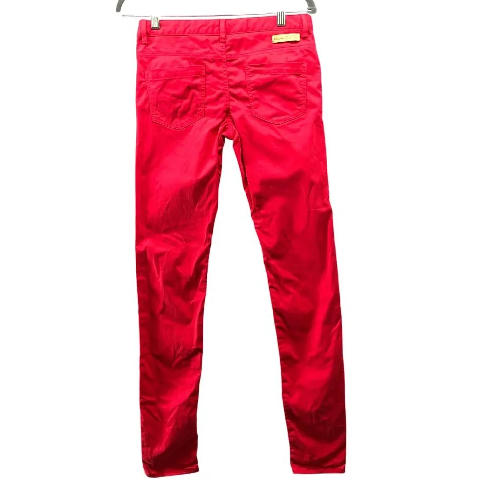 Massimo Dutti Girls 13/14 Skinny Jeans Red‎ Adjustable Waist Chino Pant Youth